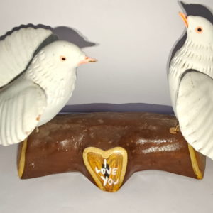 Home adorable clay cat figurine