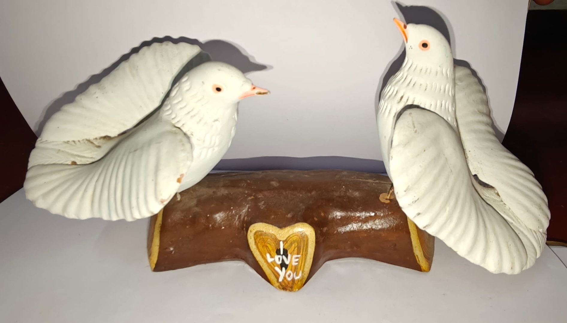 Home adorable clay cat figurine