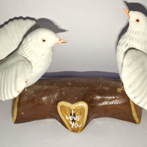 adorable clay cat figurine