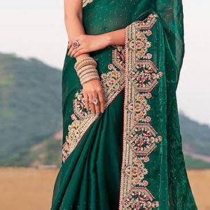 green saree